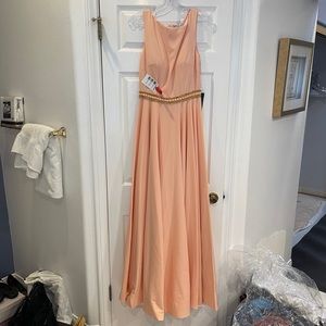 Macduggal peach formal dress / gown